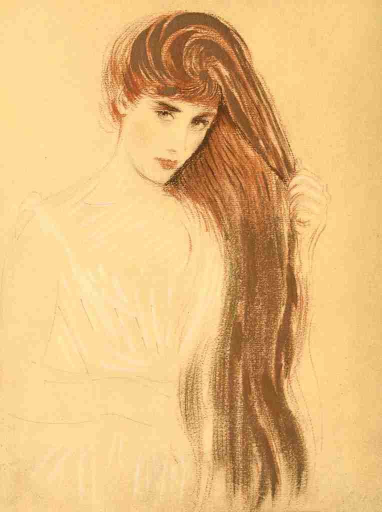 Helleu Paul Cesar Paul Helleu Peintre et Graveur 1913 La Chevelure Doree A4 Photo Print