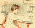 Helleu Paul Cesar Paul Helleu Peintre et Graveur 1913 Le Copiste de Chardin A4 Photo Print