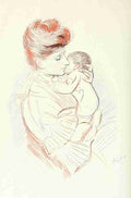 Helleu Paul Cesar The Studio 1896 Mother and Child 1 A4 Photo Print