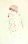 Helleu Paul Cesar The Studio 1896 Mother and Child 2 A4 Photo Print