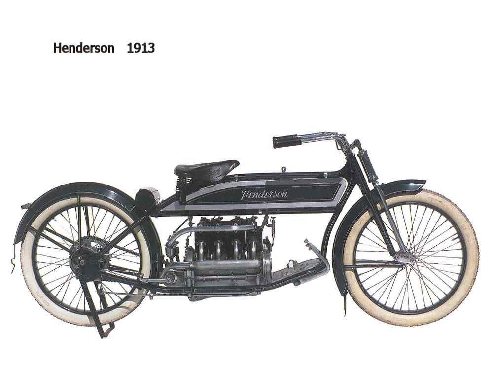 Henderson 1913 motorbike A4 Photo Print