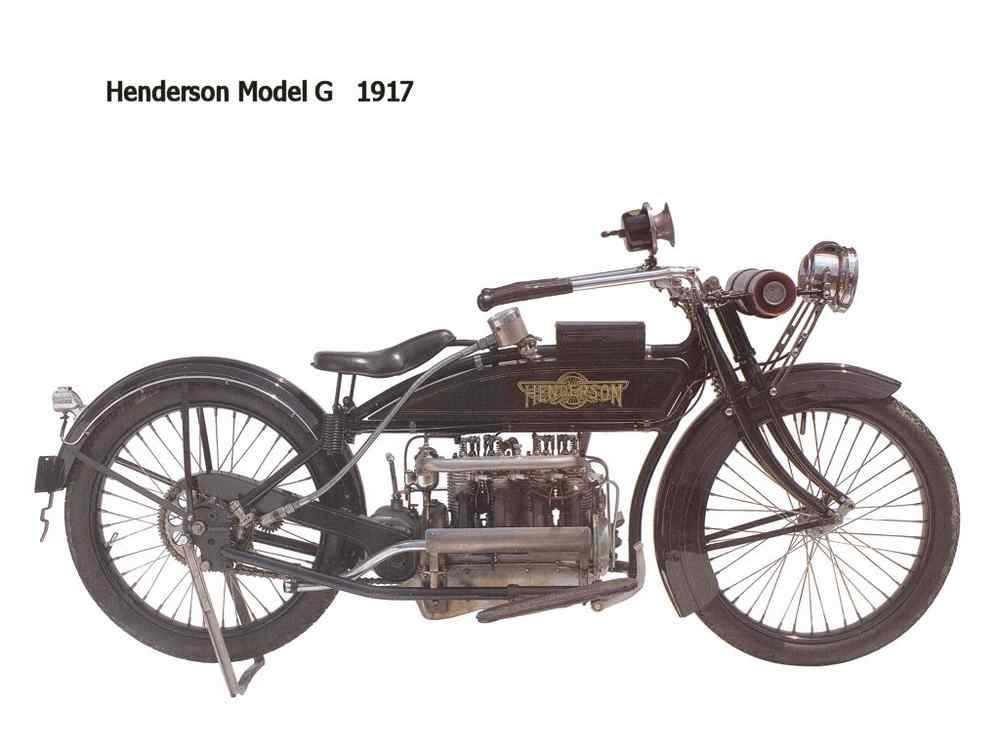 Henderson Model G 1917 motorbike A4 Photo Print