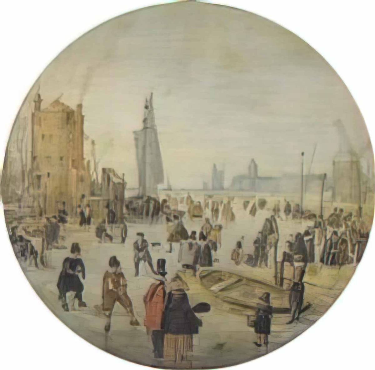 Helene Sofia Schjerfbeck promenad i regn Art A4 Photo Print