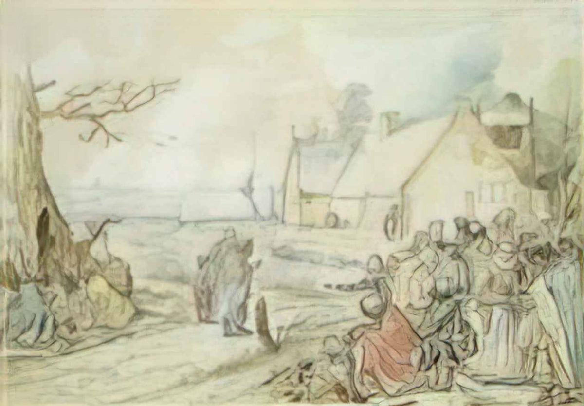Hendrick Avercamp hendrick avercamp landscape with gypsy fortune tell Art A4 Photo Print