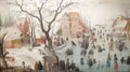 Hendrick Avercamp winter landscape with ice skaters by hendrick averc Art A4 Photo Print