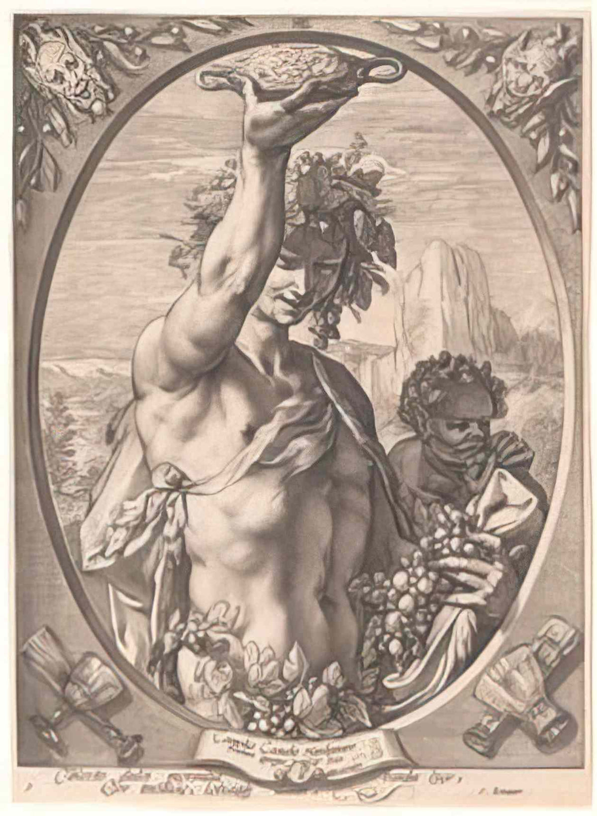 Hendrick Goltzius Reni bacchus met dp141383 Art A4 Photo Print