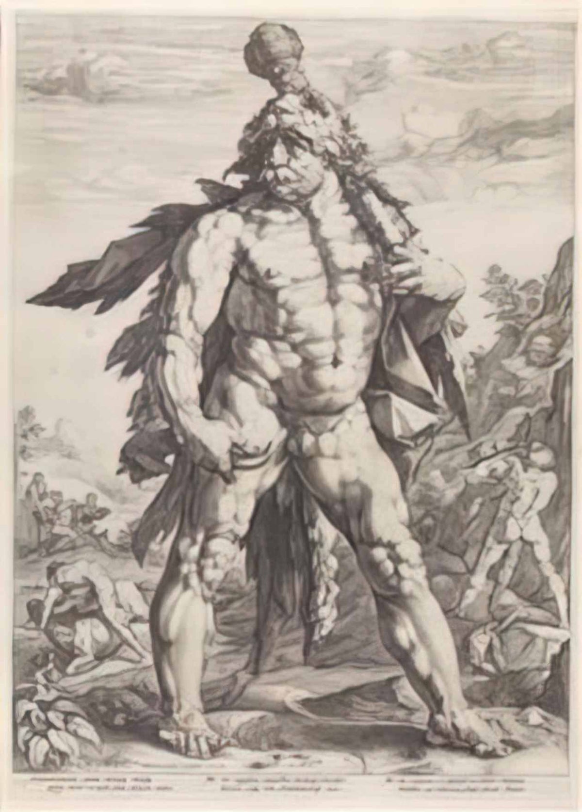 Hendrick Goltzius the great hercules Art A4 Photo Print
