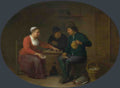 Hendrick Sorgh A Woman playing Cards with Two Peasants A4 Photo Print