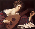 Hendrick Terbrugghen woman playing the lute 1626 Art A4 Photo Print