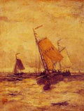 Hendrik Willem Mesdag On A Stormy Sea A4 Photo Print