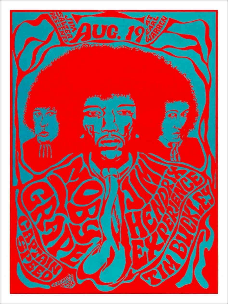 Hendrix Vintage Retro Advert Poster A4 Photo Print
