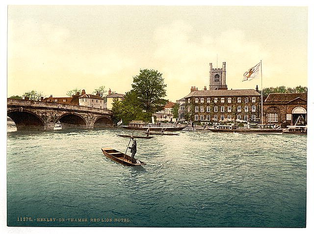 Henley on Thames Red Lion Hotel London and suburbs Vintage A4 Photo Print