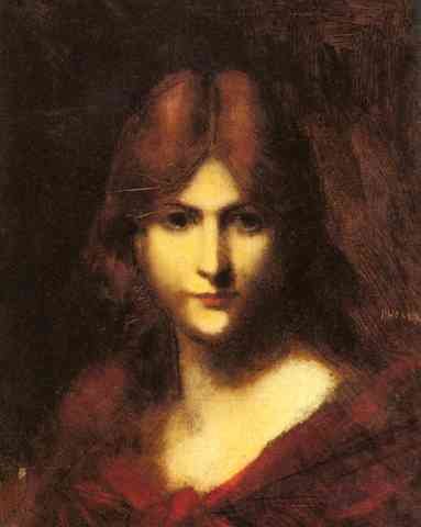 Henner Jean Jacques A Red Haired Beauty A4 Photo Print