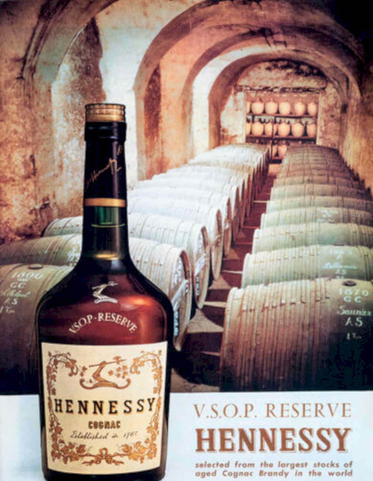 Hennessy Vsop Reserve Vintage Retro Advert Poster A4 Photo Print