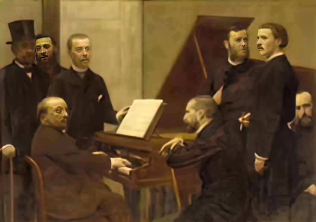 Henri Fantin Latour around the piano 1885 Art A4 Photo Print UK