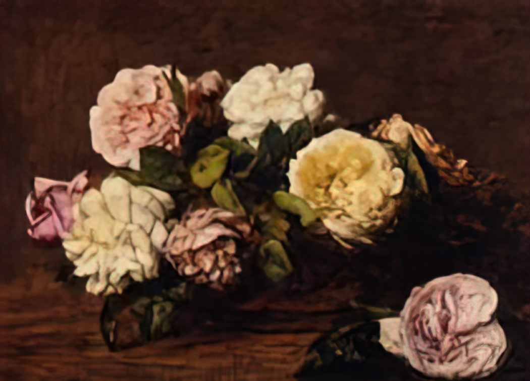 Henri Fantin Latour flowers roses 1883 Art A4 Photo Print