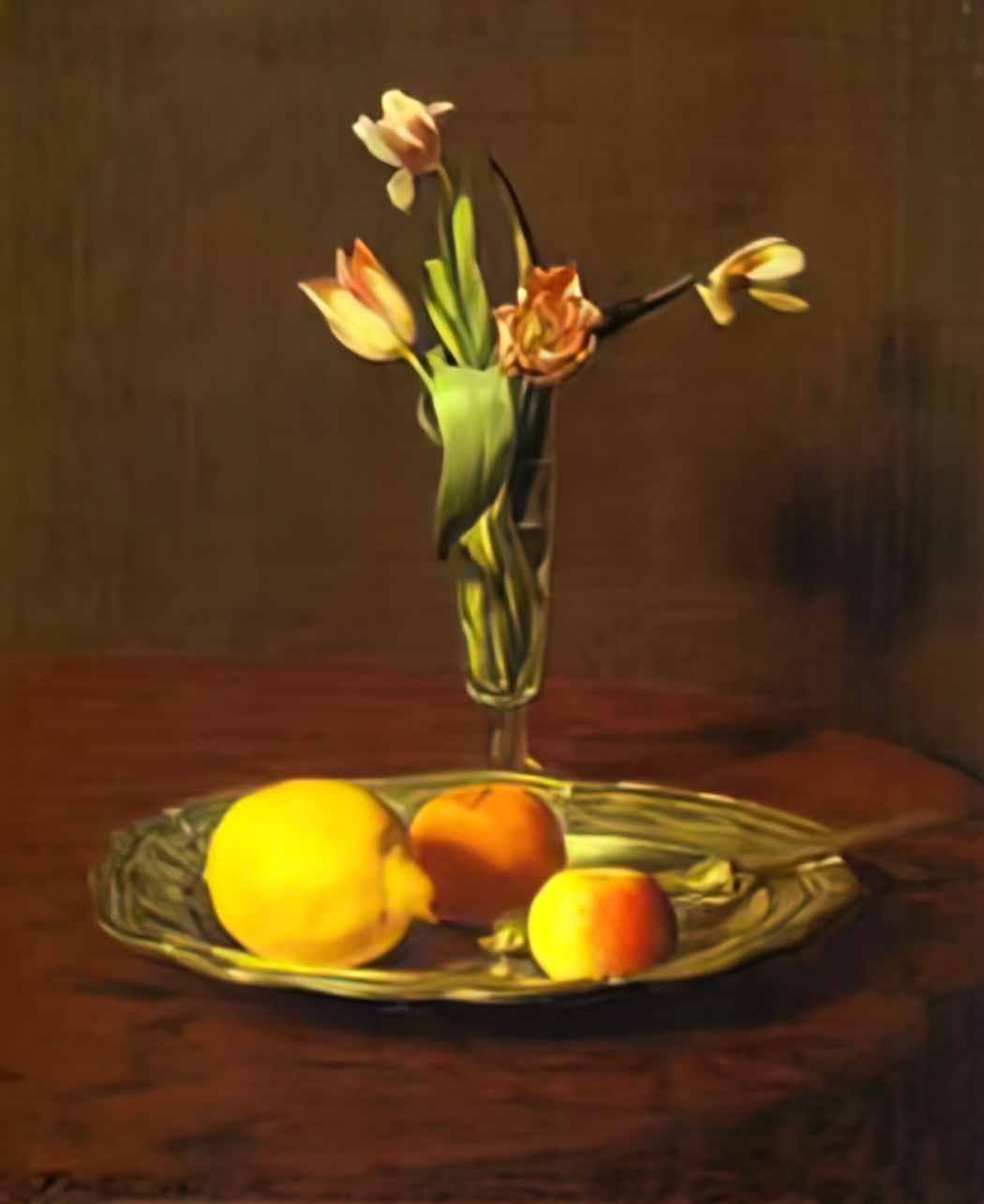 Henri Fantin Latour lemons apples and tulips 1865 Art A4 Photo Print