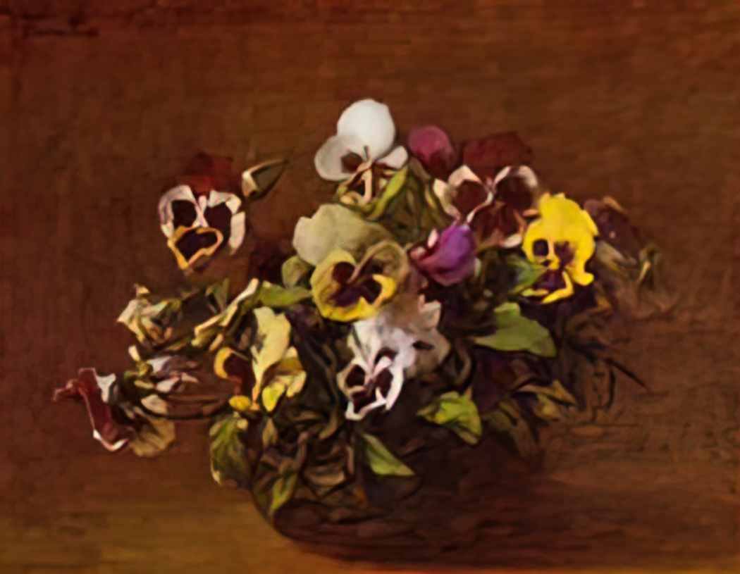 Henri Fantin Latour pansies Art A4 Photo Print UK