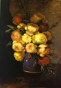 Henri Fantin Latour peonies in a vase 1864 Art A4 Photo Print