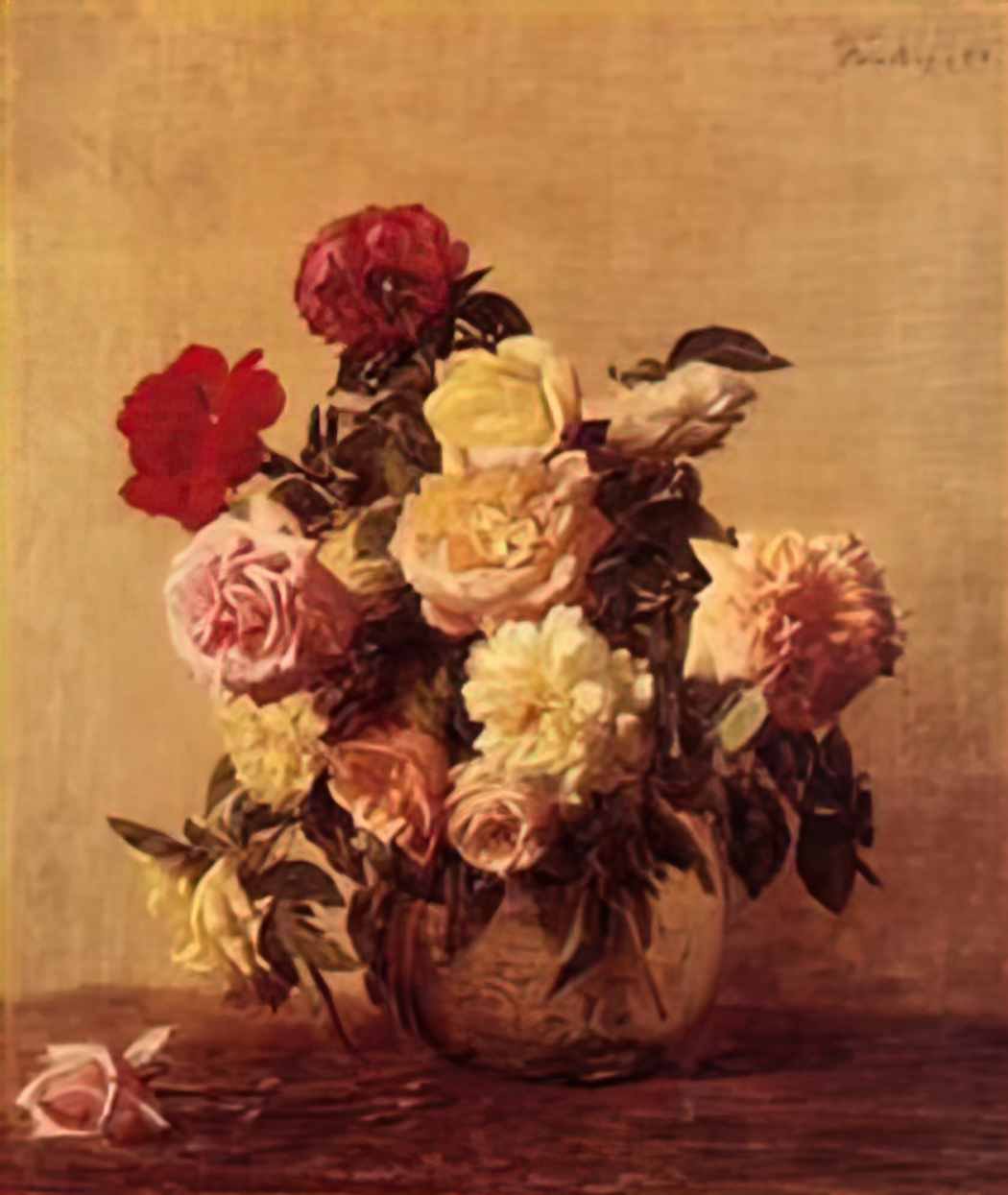 Henri Fantin Latour roses 1884 Art A4 Photo Print UK