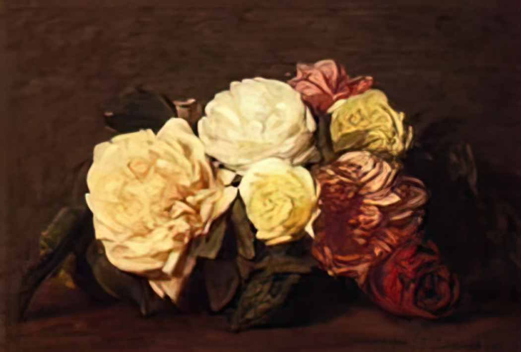 Henri Fantin Latour roses 2 Art A4 Photo Print