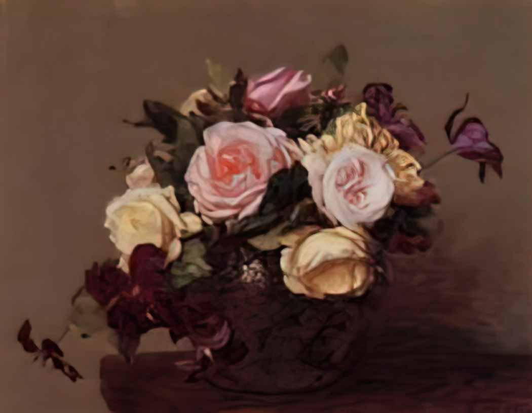 Henri Fantin Latour roses and clematis 1883 Art A4 Photo Print
