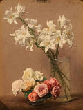 Henri Fantin Latour roses and lilies Art A4 Photo Print UK