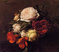 Henri Fantin Latour roses and nasturtiums Art A4 Photo Print UK
