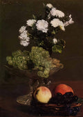 Henri Fantin Latour still life chrysanthemums and grapes 1872 Art A4 Photo Print