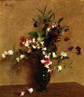 Henri Fantin Latour sweet peas in a vase Art A4 Photo Print