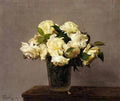 Henri Fantin Latour white roses in a vase 1885 Art A4 Photo Print