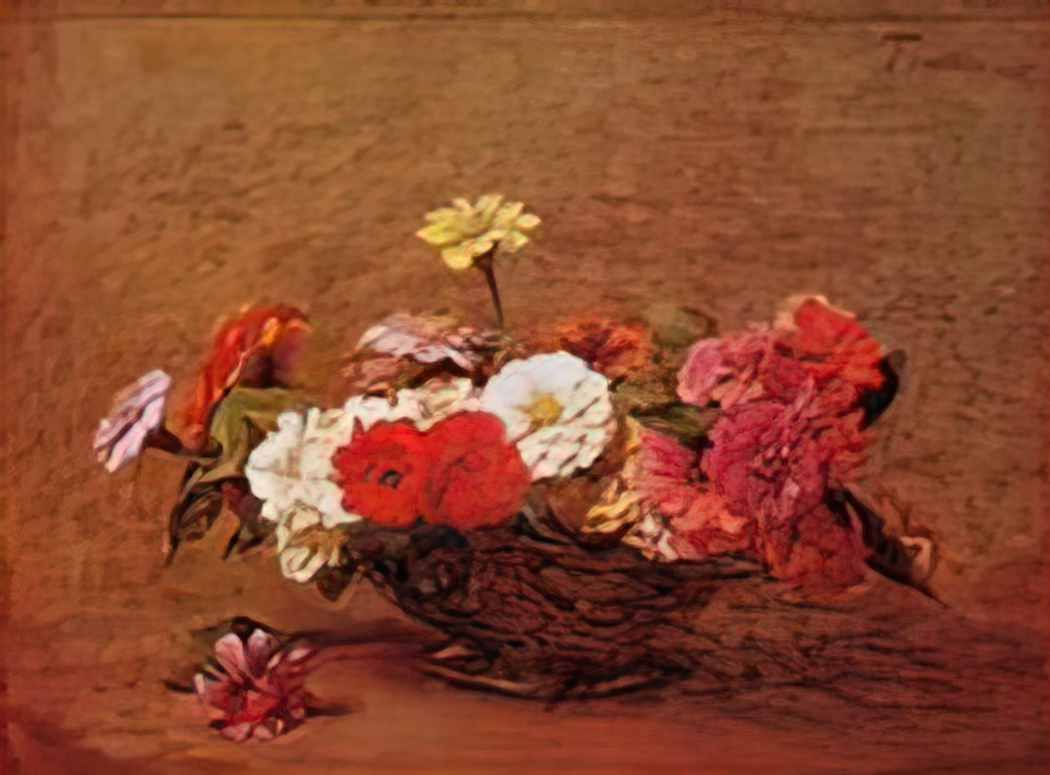Henri Fantin Latour zinnias 1891 1 Art A4 Photo Print
