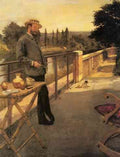 Henri Gervex Gervex Henri An Elegant Man On A Terrace A4 Photo Print