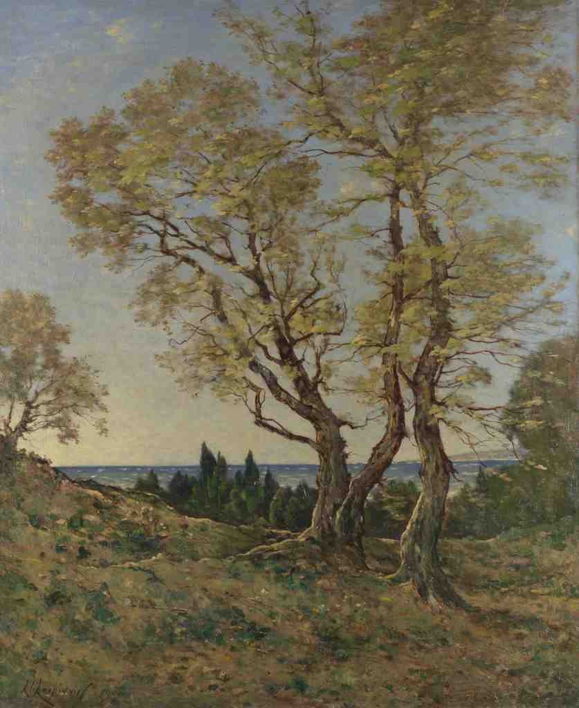 Henri Joseph Harpignies Olive Trees at Menton A4 Photo Print