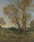 Henri Joseph Harpignies Olive Trees at Menton A4 Photo Print