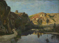 Henri Joseph Harpignies River and Hills A4 Photo Print