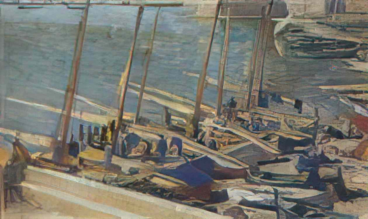 Henri Martin boats in port collioure 1 Art A4 Photo Print