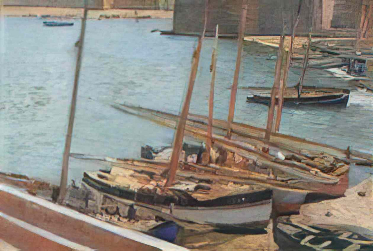 Henri Martin boats in port collioure Art A4 Photo Print