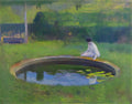 Henri Martin madame martin by the pool in marquayrol Art A4 Photo Print