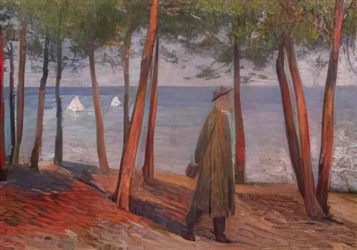 Henri Martin a field with figure 1886 Art A4 Photo Print