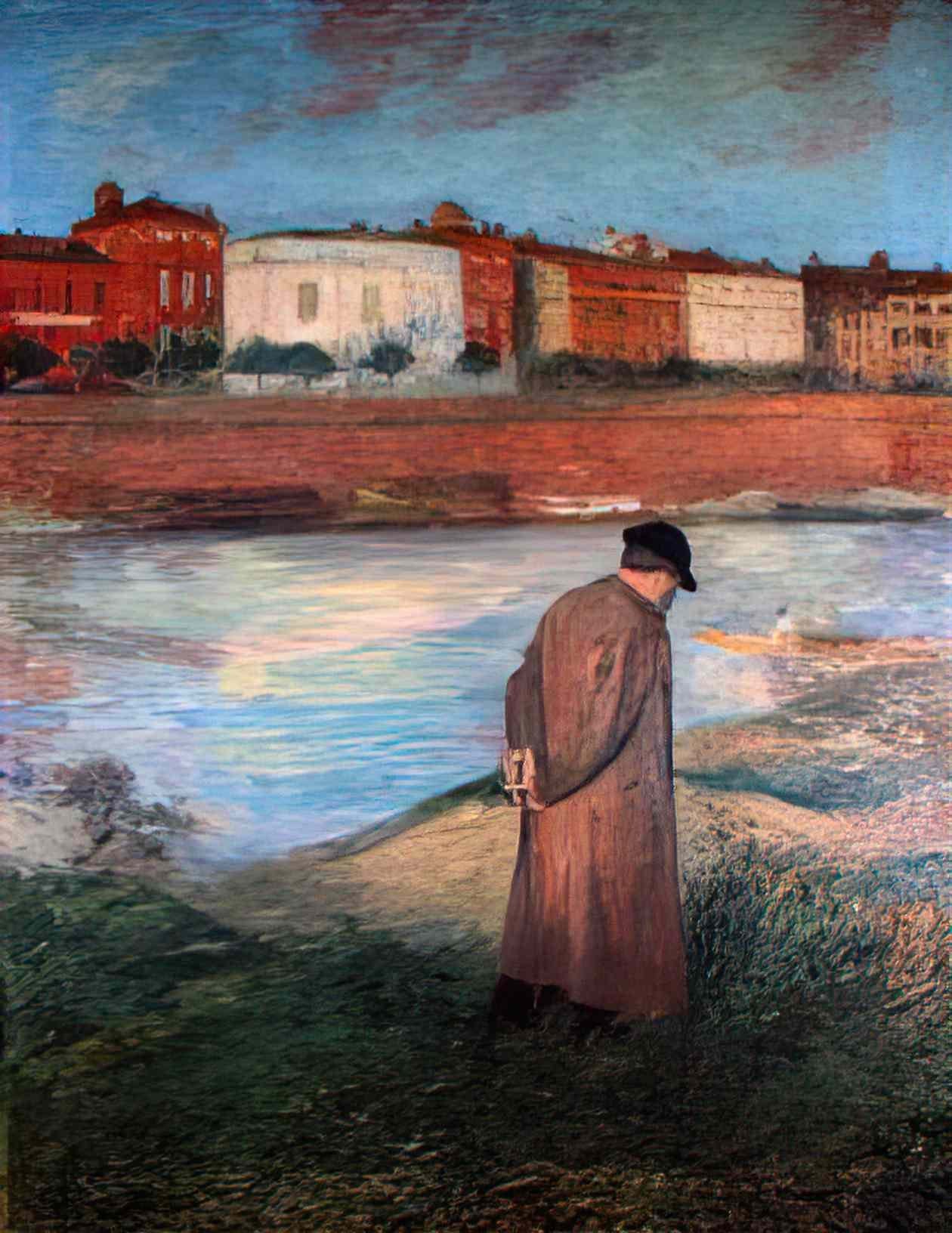 Henri Martin a woman sewing Art A4 Photo Print
