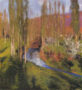 Henri Martin poplars on the edge of vert Art A4 Photo Print