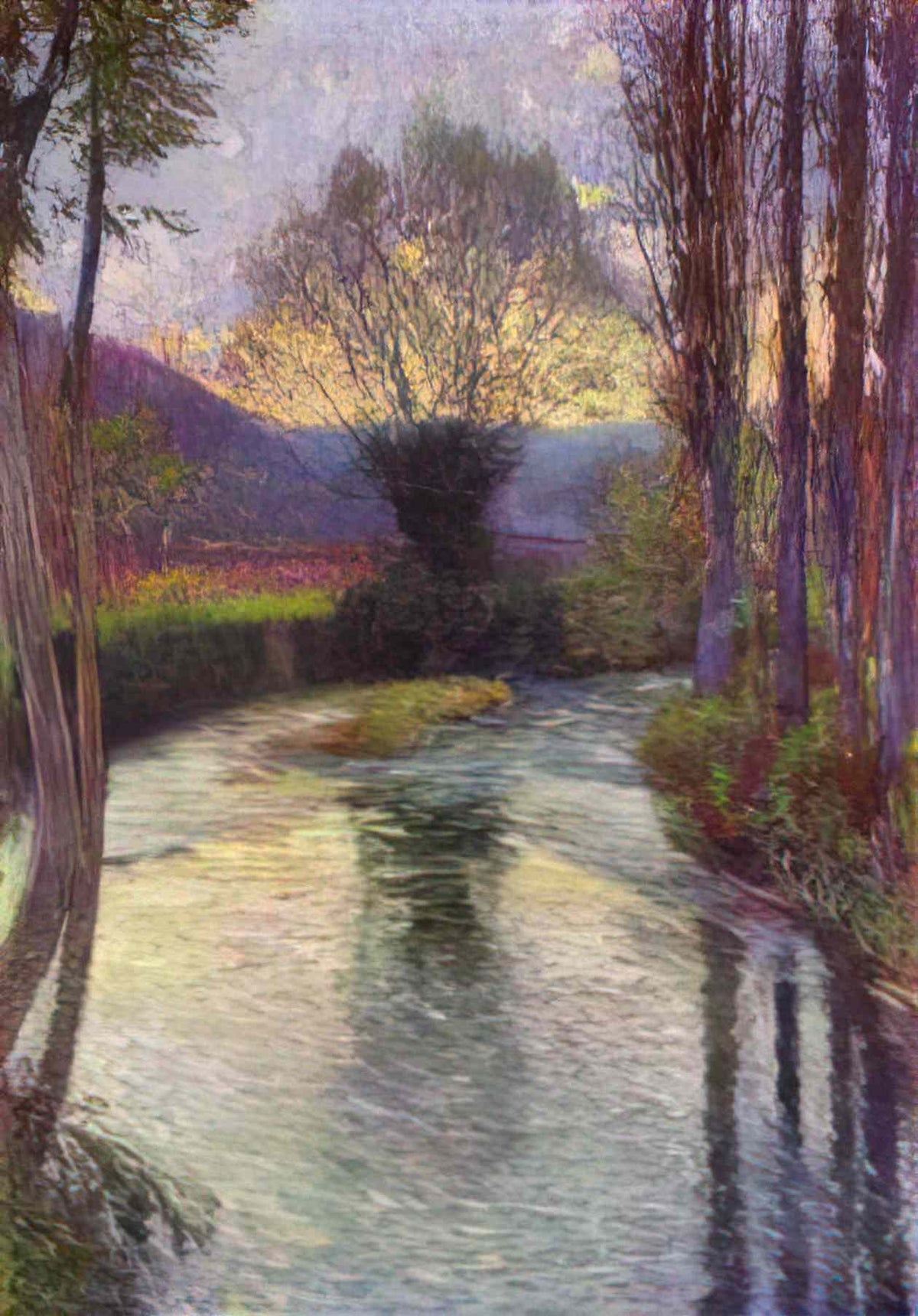 Henri Martin brides walk under the apple trees Art A4 Photo Print