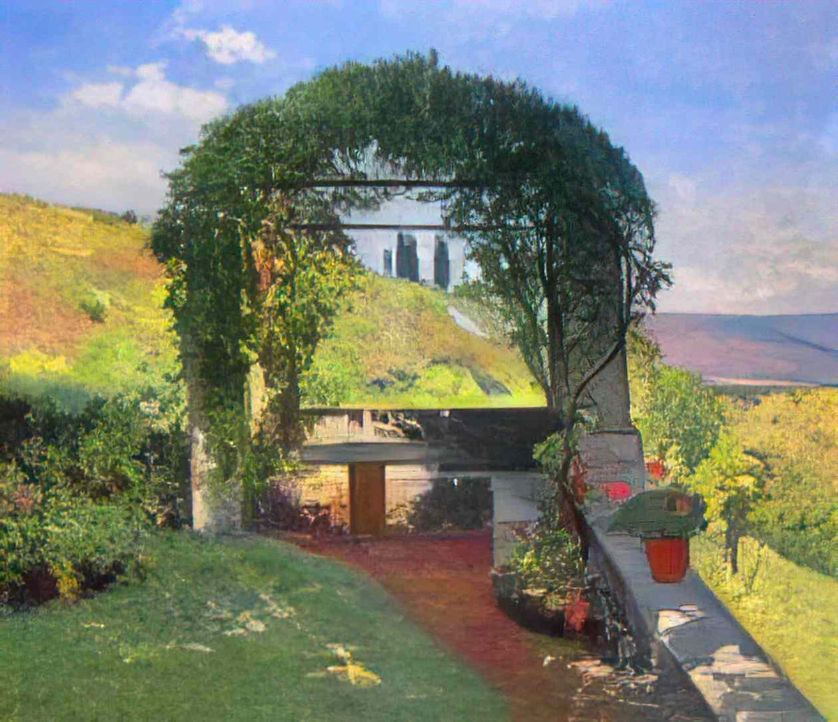 Henri Martin the pergola 1920 Art A4 Photo Print