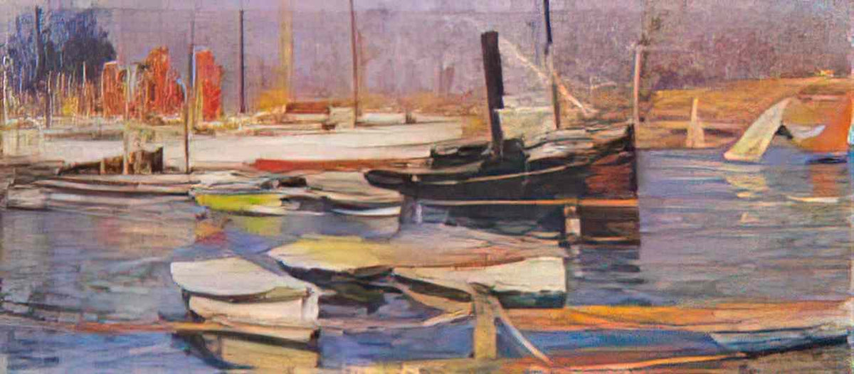 Henri Martin the port of marseilles Art A4 Photo Print