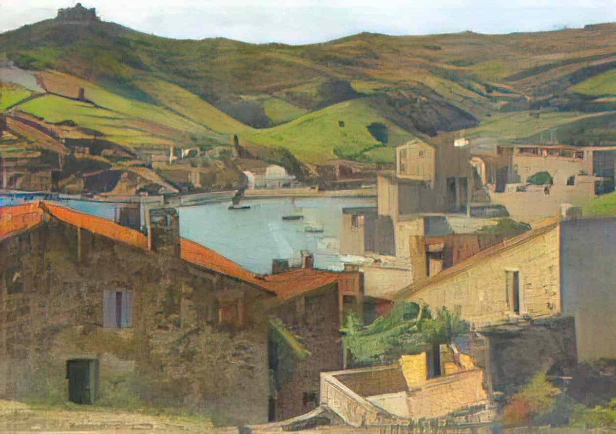 Henri Martin the village at port collioure Art A4 Photo Print