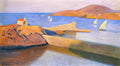 Henri Martin saint cirq lapopie over the roofs Art A4 Photo Print