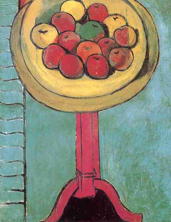 Henri Matisse Apples On A Table, Green Background A4 Photo Print