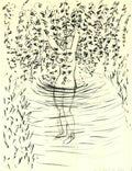 Henri Matisse Bather With Leaves Sketch A4 Photo Print