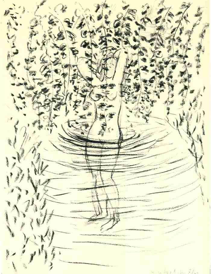 Henri Matisse Bather With Leaves Sketch A4 Photo Print